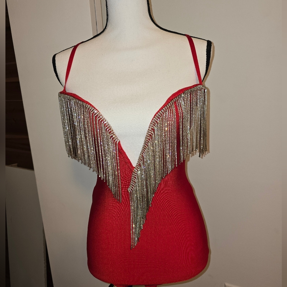 Akira sz small red dress